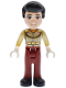 Minifig No: dp206  Name: Prince Charming - Mini Doll, Tan Shirt, Medium Nougat Mouth