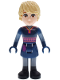 Minifig No: dp208  Name: Kristoff - Dark Blue Tunic, Black Boots and Sand Blue Sleeves, Medium Nougat Smile