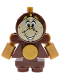 Minifig No: dp218  Name: Cogsworth - Printed Face, Movable Arms