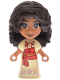 Minifig No: dp258  Name: Moana - Micro Doll, Sienna, Dress with Copper Flowers