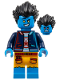 Minifig No: drm057  Name: Logan - Dark Blue Jacket, Bright Light Orange Shorts