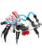 Minifig No: drm080  Name: Cyber Brain Spider - 6 Legs, Medium Azure Appendages