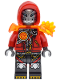 Minifig No: drm112  Name: Cooper - Robot with Red Hood and Trans-Orange Armor