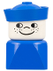 Minifig No: dupfig021  Name: Duplo 2 x 2 x 2 Figure Brick Early, Male on Blue Base, Blue Sailor Hat, Freckles