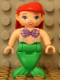 Minifig No: dupmermaid01  Name: Duplo Figure, Disney Princess, Ariel / Arielle, Bright Green Tail (Mermaid)