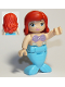 Minifig No: dupmermaid02  Name: Duplo Figure, Disney Princess, Ariel / Arielle, Medium Azure Tail (Mermaid)
