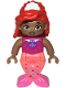 Minifig No: dupmermaid05  Name: Duplo Figure, Disney Princess, Ariel, Coral and Dark Pink Tail (Mermaid) (6483562)