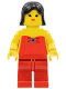 Minifig No: fbr002  Name: Red Halter Top - Red Legs, Black Female Hair