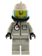 Minifig No: firec027  Name: Fire - Air Gauge and Pocket, Light Gray Legs, White Fire Helmet, Breathing Hose, Yellow Air Tanks
