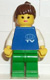 Minifig No: fre006  Name: TV Logo Small Pattern, Green Legs, Brown Ponytail Hair