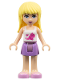 Minifig No: frnd002  Name: Friends Stephanie - Medium Lavender Skirt, White Top