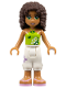 Minifig No: frnd004  Name: Friends Andrea - White Cropped Trousers, Lime Halter Neck Top