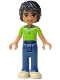 Minifig No: frnd0043  Name: Friends Matthew - Dark Blue Trousers, Lime Polo Shirt