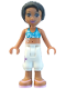 Minifig No: frnd0072  Name: Friends Joanna - White Cropped Trousers, Dark Azure Bikini Top