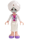 Minifig No: frnd0085  Name: Friends Sophie - White Long Skirt, Magenta Top with White Jacket, White Turban, Light Aqua Mask