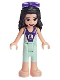 Minifig No: frnd0305  Name: Friends Emma - Light Aqua and Dark Purple Wetsuit, Sunglasses