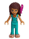 Minifig No: frnd0308  Name: Friends Andrea - Dark Turquoise Wetsuit, Bow