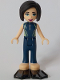 Minifig No: frnd0322  Name: Friends Kacey - Dark Blue and Sand Green Wetsuit, Black Flippers