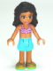 Minifig No: frnd039  Name: Friends Kate - Medium Azure Shorts, Striped Bikini Top