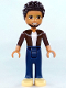 Minifig No: frnd0417  Name: Friends Martin - Dark Brown Jacket, Dark Blue Trousers, Tan Shoes
