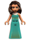 Minifig No: frnd0451  Name: Friends Amelia - Gold Squares on Skirt