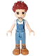 Minifig No: frnd0495  Name: Friends Daniel - Medium Nougat Boots, Sand Blue Overalls, White Top
