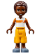 Minifig No: frnd0501  Name: Friends Elijah - White and Orange Shirt, Bright Light Orange Trousers