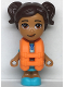 Minifig No: frnd0543  Name: Friends Maya - Micro Doll, Orange Life Jacket