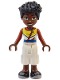 Minifig No: frnd0599  Name: Friends Zac - Red, White, and Yellow Hoodie with Zippers, White Cropped Trousers, Black Shoes