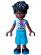 Minifig No: frnd0616  Name: Friends Zac - White and Blue Shirt with Racer, Dark Azure Cropped Trousers, Black Shoes
