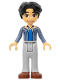 Minifig No: frnd0625  Name: Friends Niko - Sand Blue Jacket, Light Bluish Gray Trousers, Reddish Brown Shoes