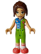 Minifig No: frnd0639  Name: Friends Ivana - Lime, Blue, and Coral Sports Uniform