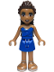 Minifig No: frnd0676  Name: Friends Andrea (Adult) - Blue Halter Dress with Silver Straps