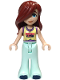 Minifig No: frnd0678  Name: Friends Paisley - Bright Light Yellow and Medium Lavender Tank Top, Light Aqua Trousers Bell-Bottoms, Dark Blue Shoes