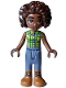 Minifig No: frnd0686  Name: Friends Aliya - Lime Top, Sand Blue Trousers, Medium Nougat Boots