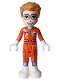 Minifig No: frnd0694  Name: Friends Julian (Adult) - Astronaut, Reddish Orange Spacesuit
