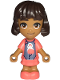 Minifig No: frnd0766  Name: Friends Alba - Micro Doll, Coral Dress