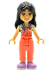 Minifig No: frnd0789  Name: Friends Liann - Coral Overalls