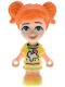 Minifig No: frnd0799  Name: Friends Ella - Micro Doll, Bright Light Yellow Dress with Horse / Unicorn
