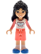 Minifig No: frnd0809  Name: Friends Liann - Coral Pajamas