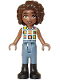 Minifig No: frnd0843  Name: Friends Aliya - White Crochet Top, Sand Blue Trousers with Black Boots