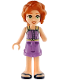 Minifig No: frnd0875  Name: Friends Autumn - Medium Lavender Jumpsuit Shorts, Dark Blue Sandals