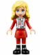 Minifig No: frnd089  Name: Friends Ewa - Red Skirt and Black Boots, Red and White Holiday Top with Scarf