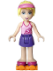 Minifig No: frnd106  Name: Friends Stephanie - Dark Purple Skirt, Bright Pink Top, Orange Roller Skates