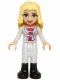 Minifig No: frnd134  Name: Friends Liza - White Riding Pants, Magenta Top and White Jacket with Bow