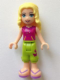 Minifig No: frnd153  Name: Friends Liza - Lime Cropped Trousers, Magenta Top
