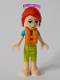 Minifig No: frnd304  Name: Friends Mia - Lime and Dark Azure Wetsuit, Life Jacket, Sunglasses