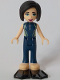 Minifig No: frnd322  Name: Friends Kacey - Dark Blue and Sand Green Wetsuit, Black Flippers