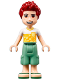 Minifig No: frnd507  Name: Friends Daniel - White Flower T-Shirt, Sand Green Cropped Trousers