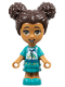 Minifig No: frnd516  Name: Friends Liz - Micro Doll, Dark Turquoise Dress and Rainbow Hoodie